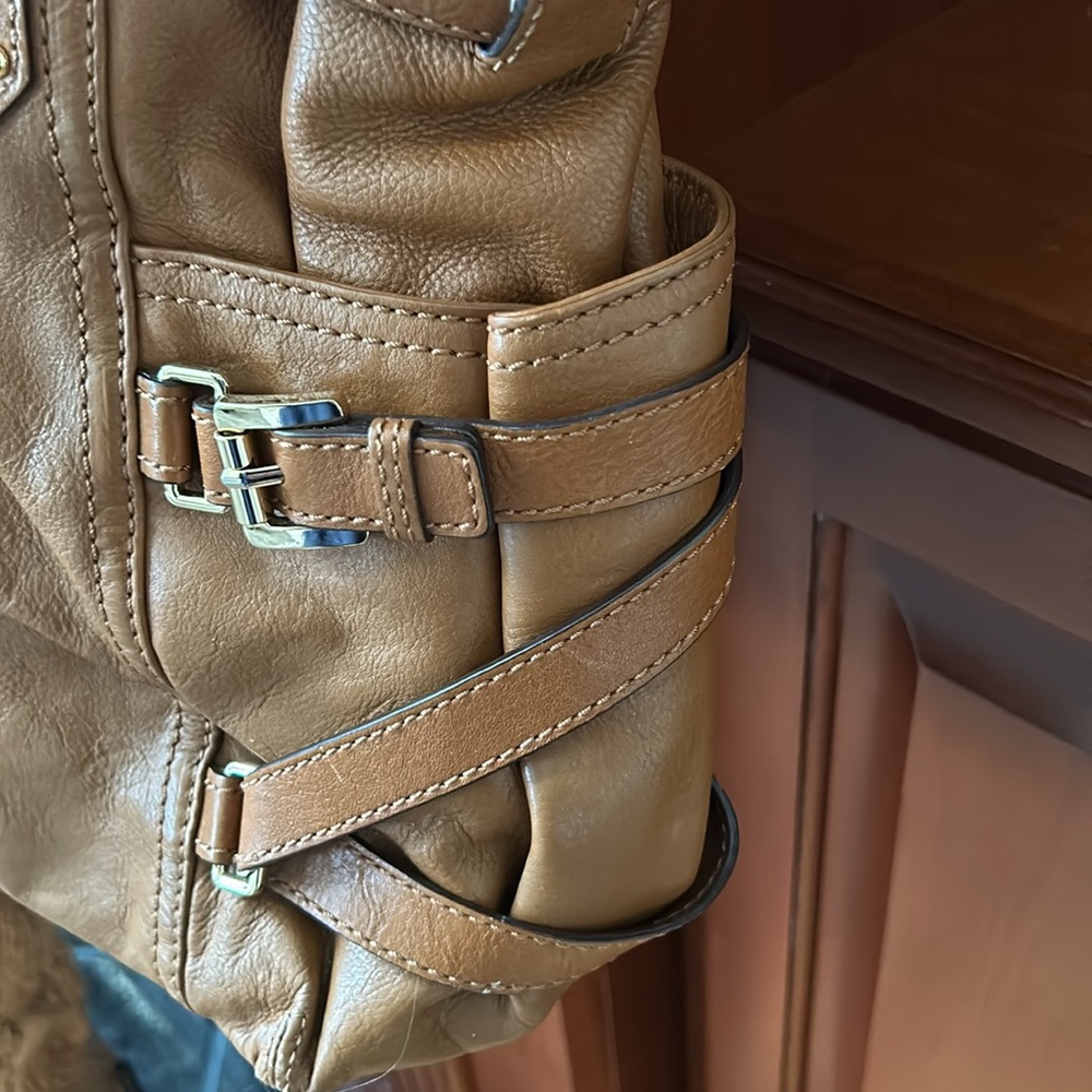 MICHAEL KORS- brown  Leather GANSEVOORT hand/shoulder Bag- SFH- see pics - Picture 3 of 12